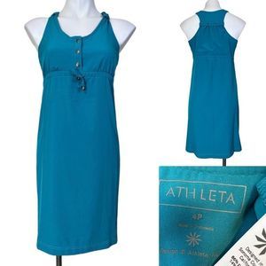 Athleta 4p turquoise sleeveless athletic dress